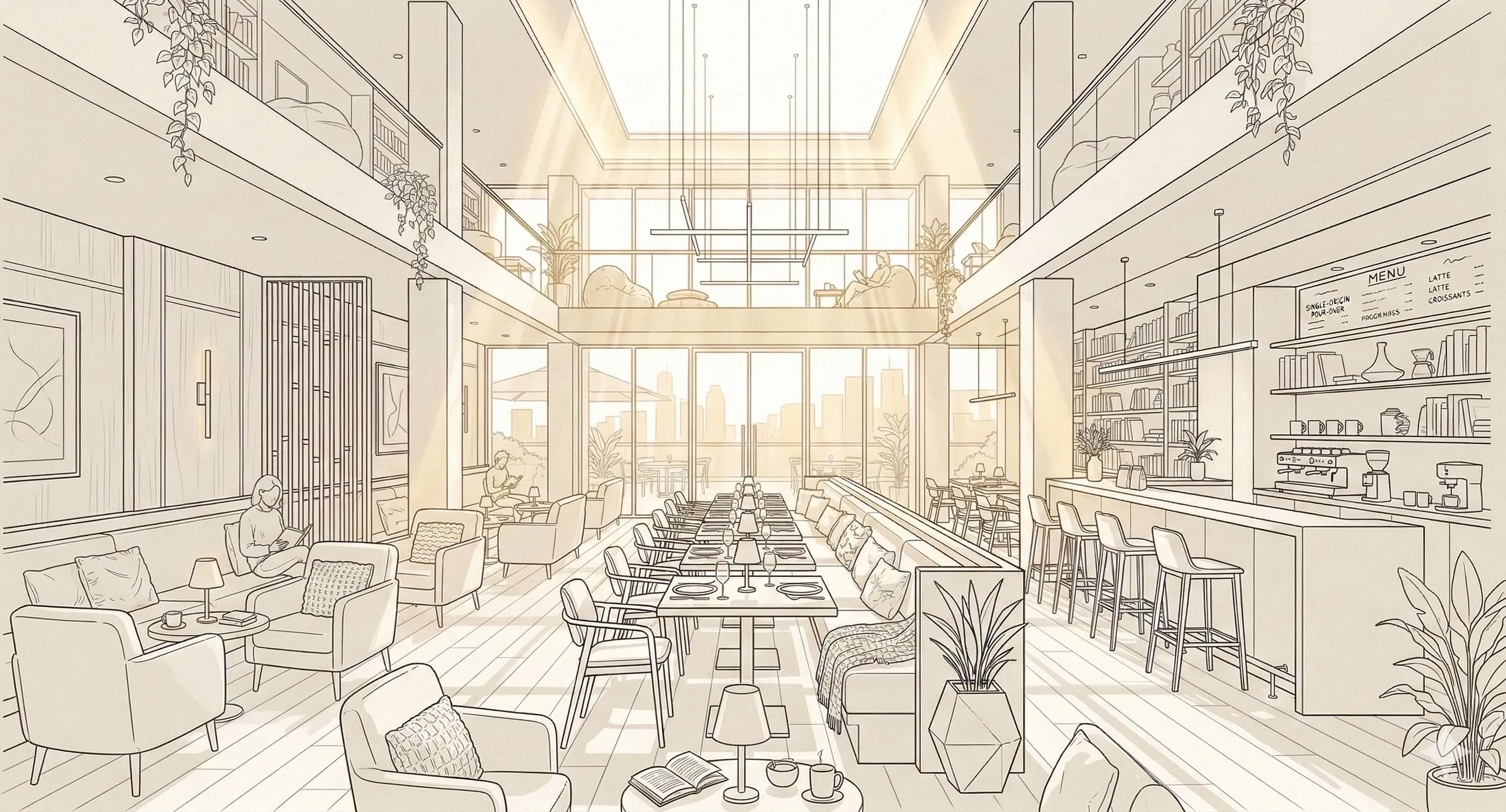 Illustration für Cafés